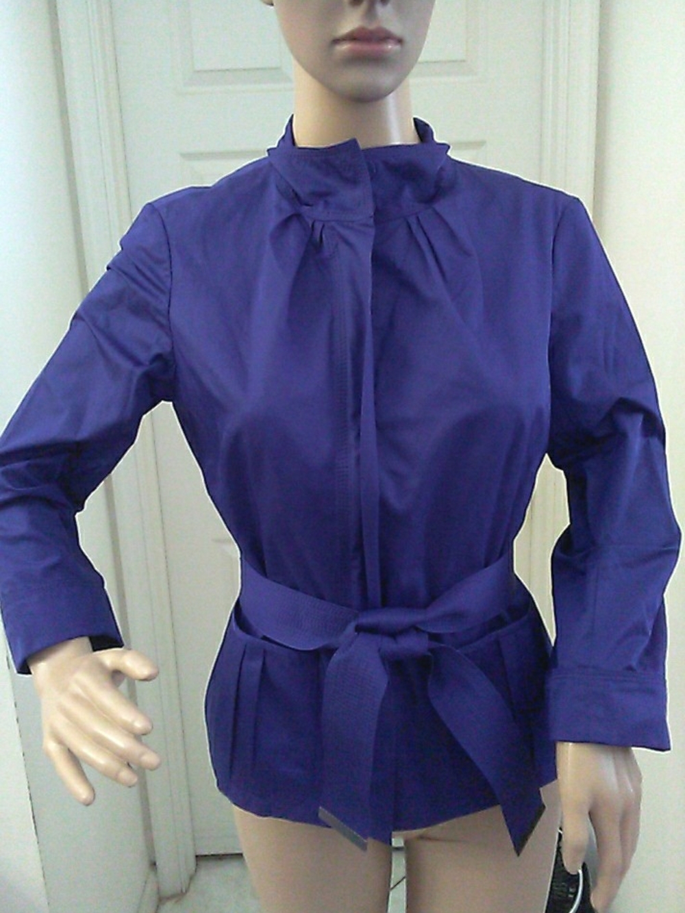 Carlisle Purple Belted Trench Jacket